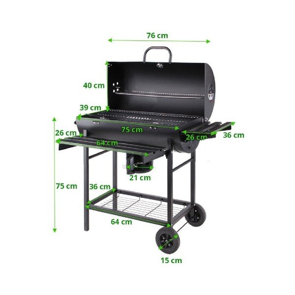 Grill ogrodowy na węgiel drzewny Cattara Barrel-image-2