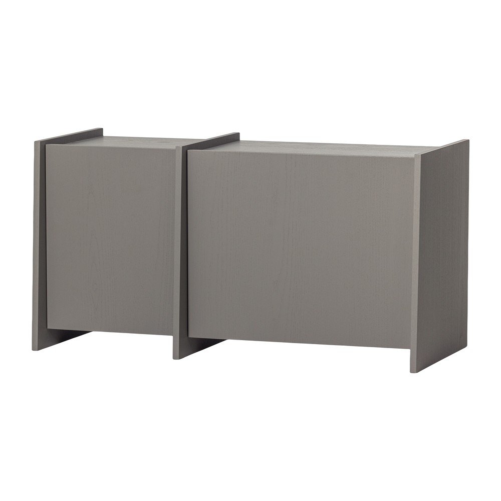 Szara szafka pod TV w dekorze jesionu 102x53x44 cm Brock – WOOOD