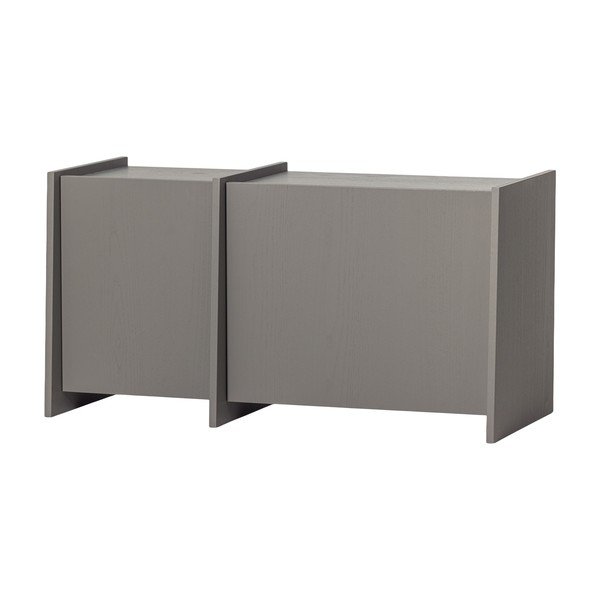 Szara szafka pod TV w dekorze jesionu 102x53x44 cm Brock – WOOOD