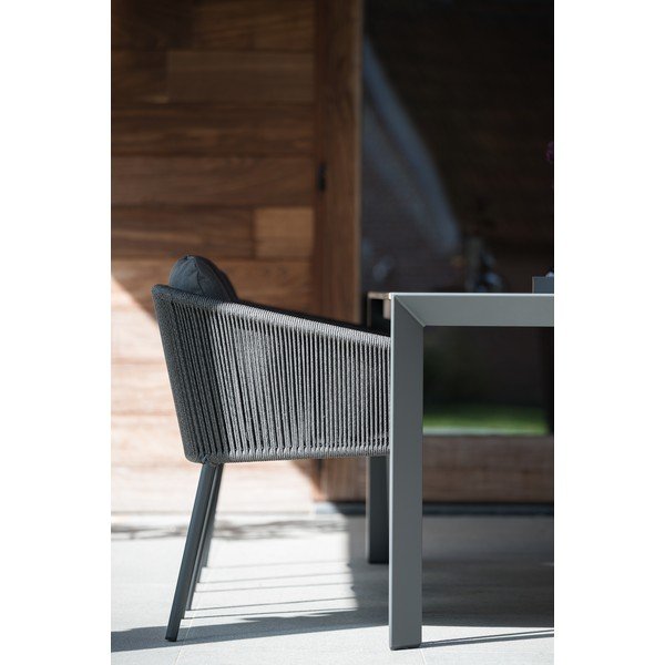 Czarne metalowe krzesło ogrodowe Omer – Diphano-image-1