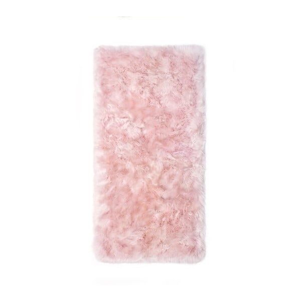 Różowy dywan z owczej skóry Royal Dream Zealand Natur, 140x70 cm