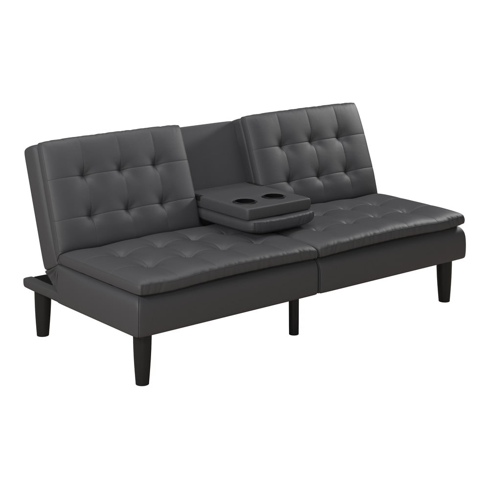 Szara rozkładana sofa z imitacji skóry 191 cm Maine – Støraa (zdjęcie 7)