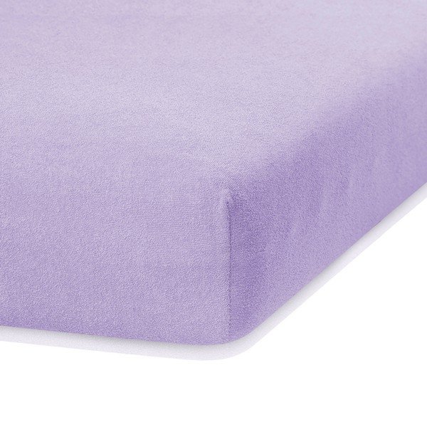 Fioletowe elastyczne prześcieradło dwuosobowe AmeliaHome Ruby Lilac, 200-220x200 cm-image-2