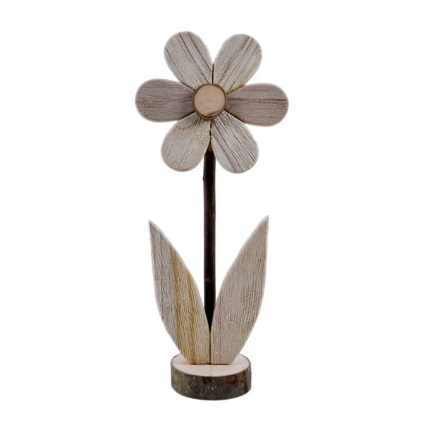 Średniej wielkości dekoracja drewniana w kształcie kwiatka Ego Dekor, 12x28,5 cm