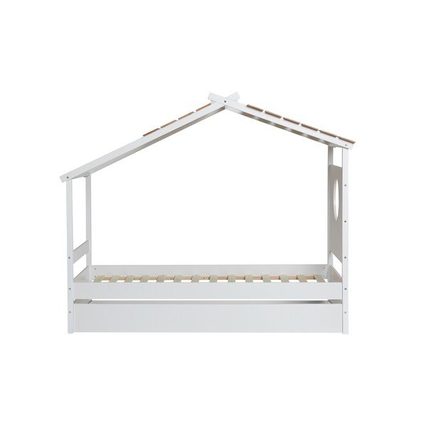 Białe łóżko dziecięce z wysuwaną szufladą Marckeric Nayah, 90x190 cm-image-2