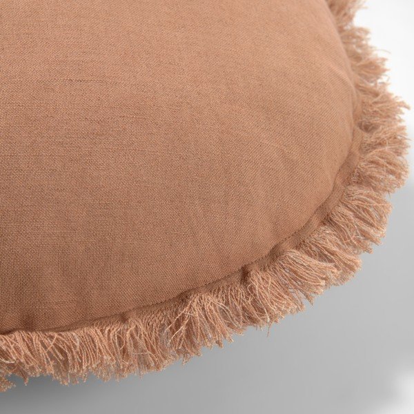 Brązowa poszewka na poduszkę Kave Home Clarice, ø 45 cm-image-1