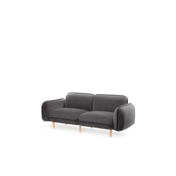 Ciemnoszara sofa z materiału bouclé 188 cm Bean – EMKO-image-1