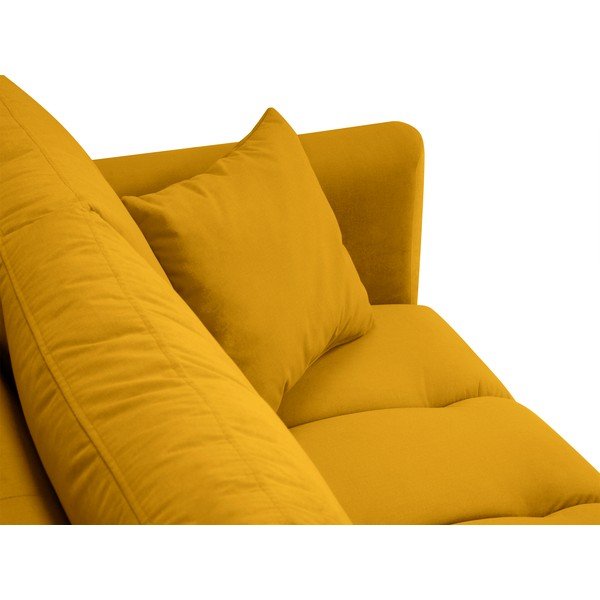 Żółta sofa z aksamitnym obiciem Interieurs 86 Octave-image-4