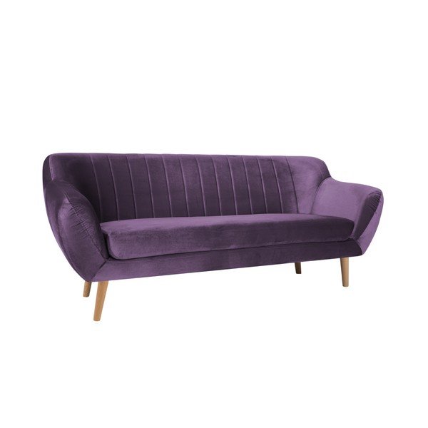 Fioletowa sofa 3-osobowa Mazzini Sofas Benito-image-1