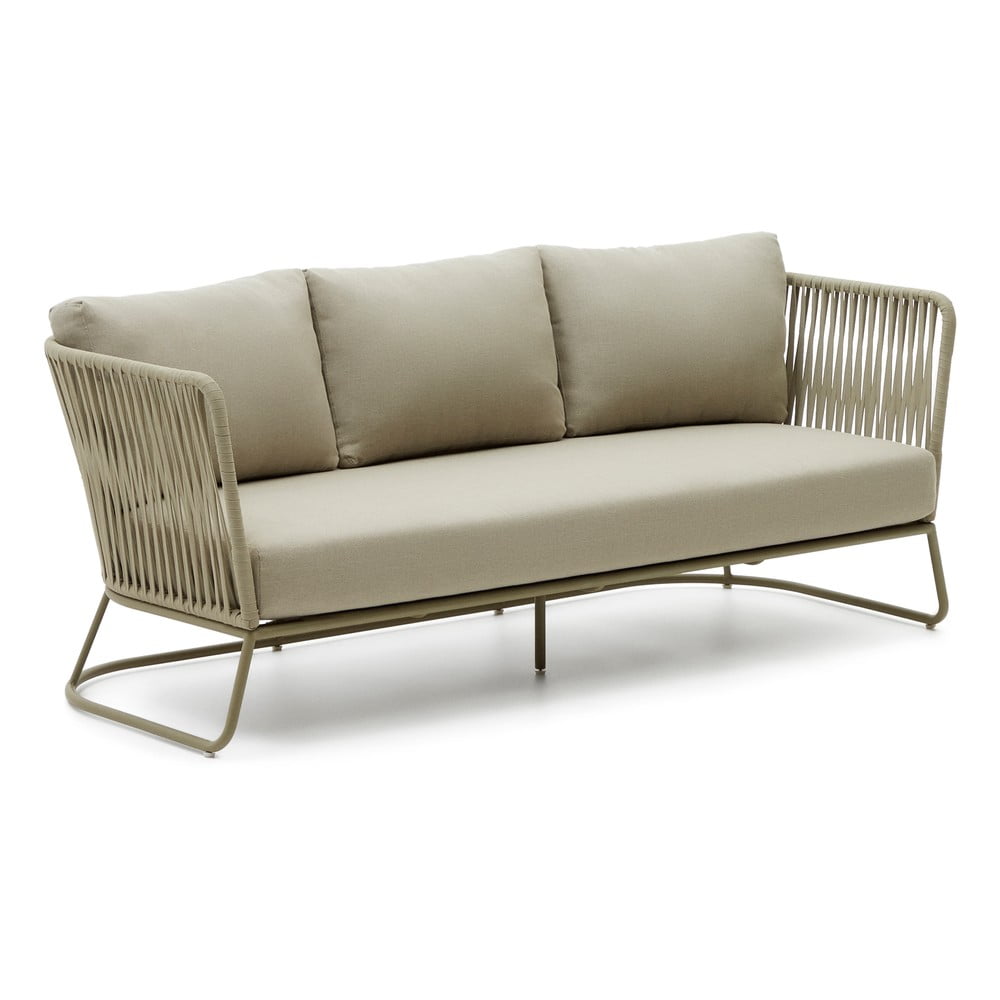 Stalowa sofa ogrodowa w kolorze khaki Saconca – Kave Home
