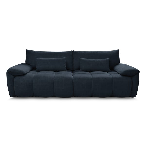 Ciemnoniebieska sofa z tkaniny szenilowej 264 cm Ivane – Bobochic Paris