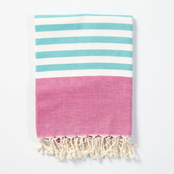 Ręcznik hammam z ręcznie tkanej bawełny ZFK Hilmar, 170x100 cm