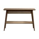 Brązowa konsola z blatem w dekorze dębu 40x110 cm Barrali – Unique Furniture