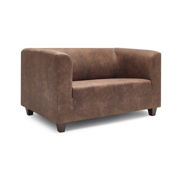 Brązowa sofa 2-osobowa Bobochic Paris Django Preston-image-1
