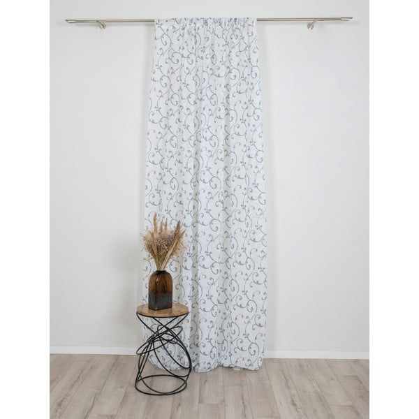 Biało-niebieska firanka 300x260 cm Fiesta – Mendola Fabrics-image-2