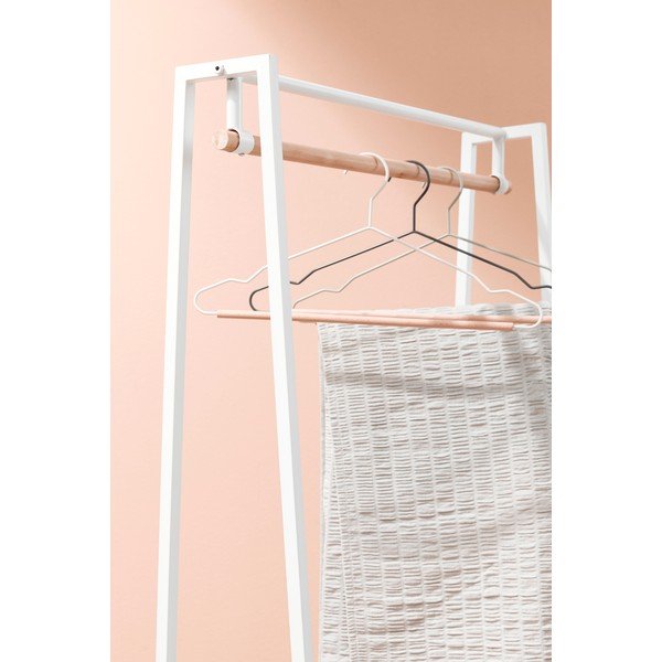 Biały/w naturalnym kolorze stalowy stojak na ubrania 63x180x34 cm Haldor – Yes Everyday-image-4