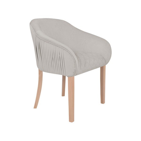Jasnoszary fotel z podłokietnikami Micadoni Home Tipa-image-4