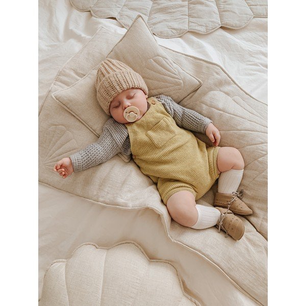 Beżowy lniany komplet pościeli do łóżeczka Sand – Moi Mili-image-4