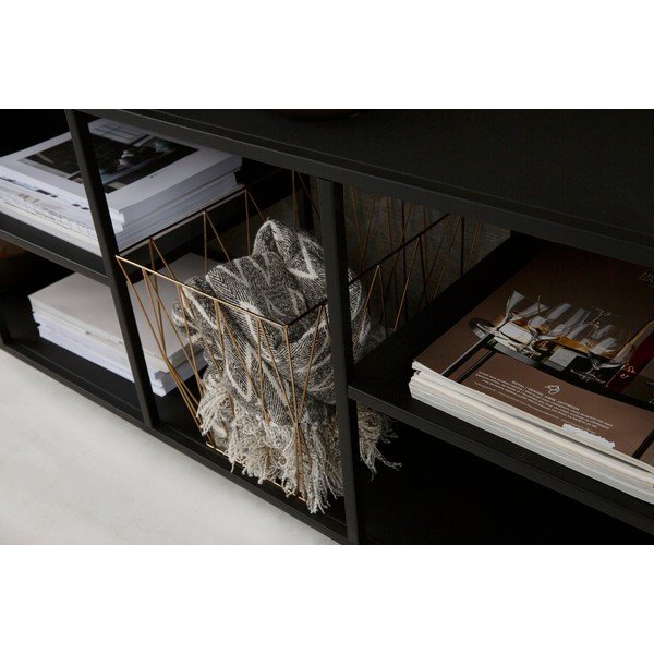 Czarny metalowy regał Canett Brooks, szer. 140 cm-image-3