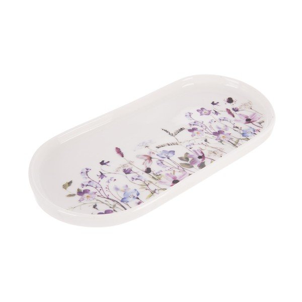 Biało-fioletowy porcelanowy talerz do serwowania Louka – Orion-image-2