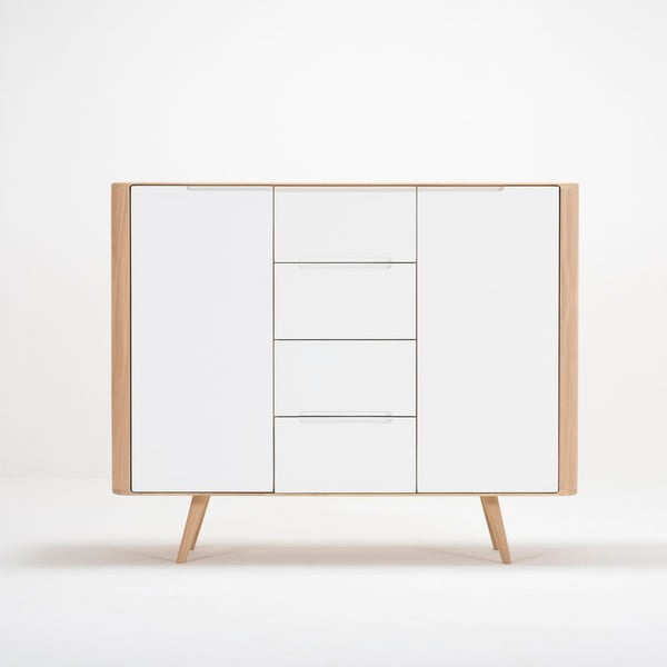 Komoda z drewna dębowego Gazzda Ena Two, 135x42x110 cm-image-3