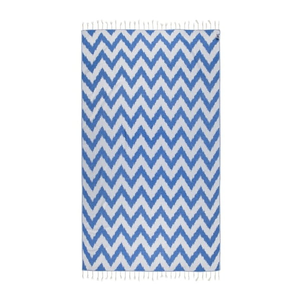 Niebieski ręcznik hammam Kate Louise Laila, 165x100 cm