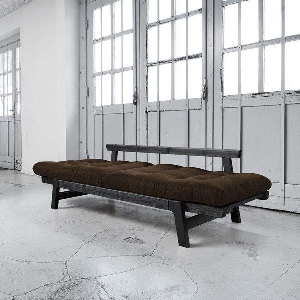 Sofa rozkładana Karup Step Black/Choco Brown-image-2