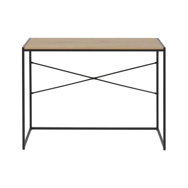 Biurko z blatem z dekorem dębu dzikiego Actona Seaford-image-2