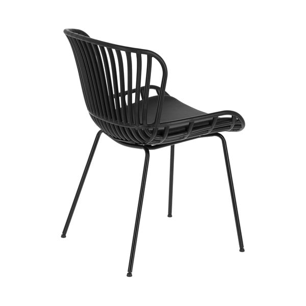 Czarne krzesło ogrodowe ze stalową konstrukcją Kave Home Surpik-image-3