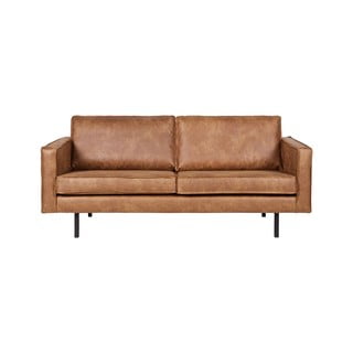 Brązowa sofa z obiciem ze skóry z recyklingu BePureHome Rodeo, 190 cm