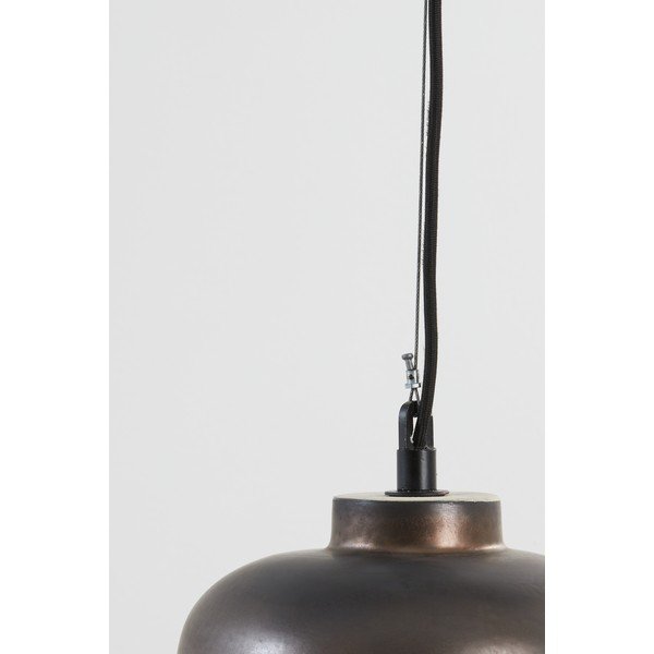 Lampa wisząca w kolorze brązu z ceramicznym kloszem ø 22,5 cm Dena – Light & Living-image-4