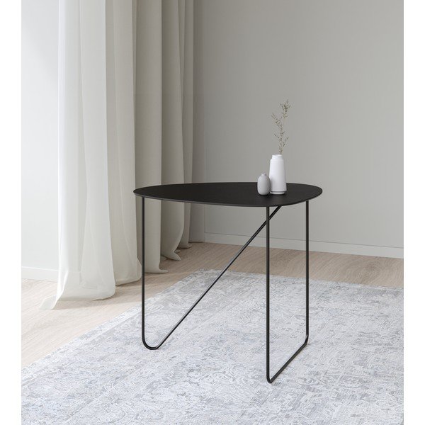 Czarny metalowy stolik 44x50 cm Curve L Bull – LIND DNA-image-1