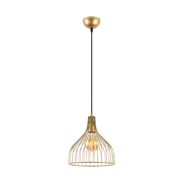 Lampa wisząca w kolorze złota z metalowym kloszem ø 25 cm Cafu – Opviq lights