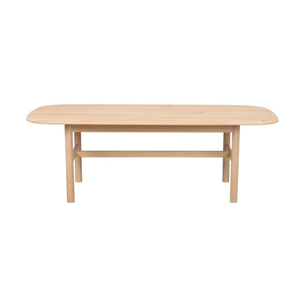 Naturalny stolik z litego drewna dębowego 135x62 cm Hammond – Rowico
