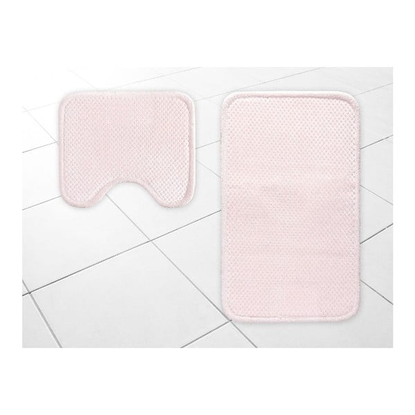 Zestaw 2 różowych dywaników łazienkowych Madame Coco