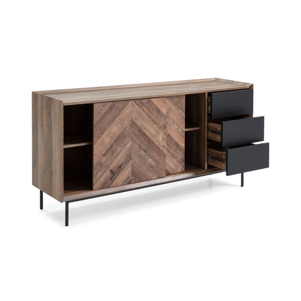 Komoda w czarno-dębowym dekorze Marckeric Utah-image-4