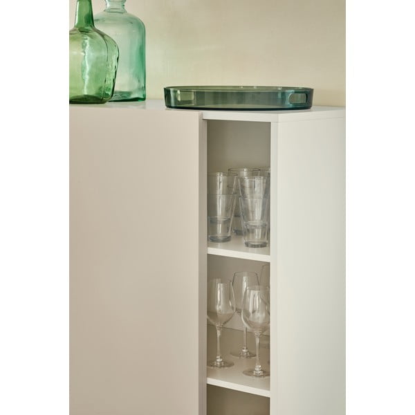 Beżowo-kremowa wysoka komoda z drzwiami przesuwnymi 120x140 cm Nube – Teulat-image-1