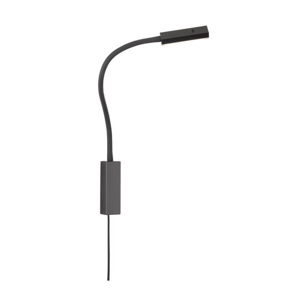 Czarna metalowa lampa punktowa LED ze ściemniaczem Raik – Fischer & Honsel