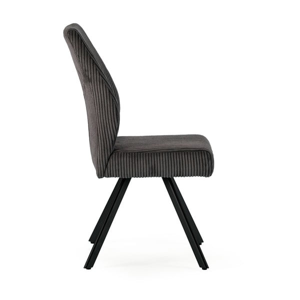Ciemnoszare sztruksowe krzesła zestaw 2 szt. Anibal – Marckeric-image-3