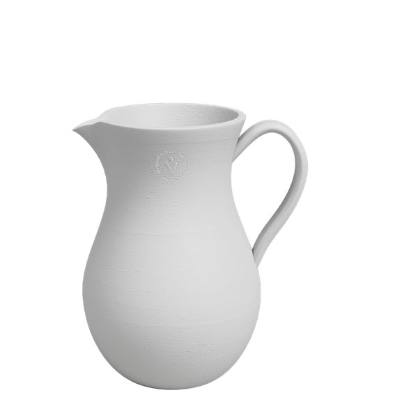 Biały ceramiczny ręcznie wykonany wazon (wysokość 30 cm) Harmonia – Artevasi