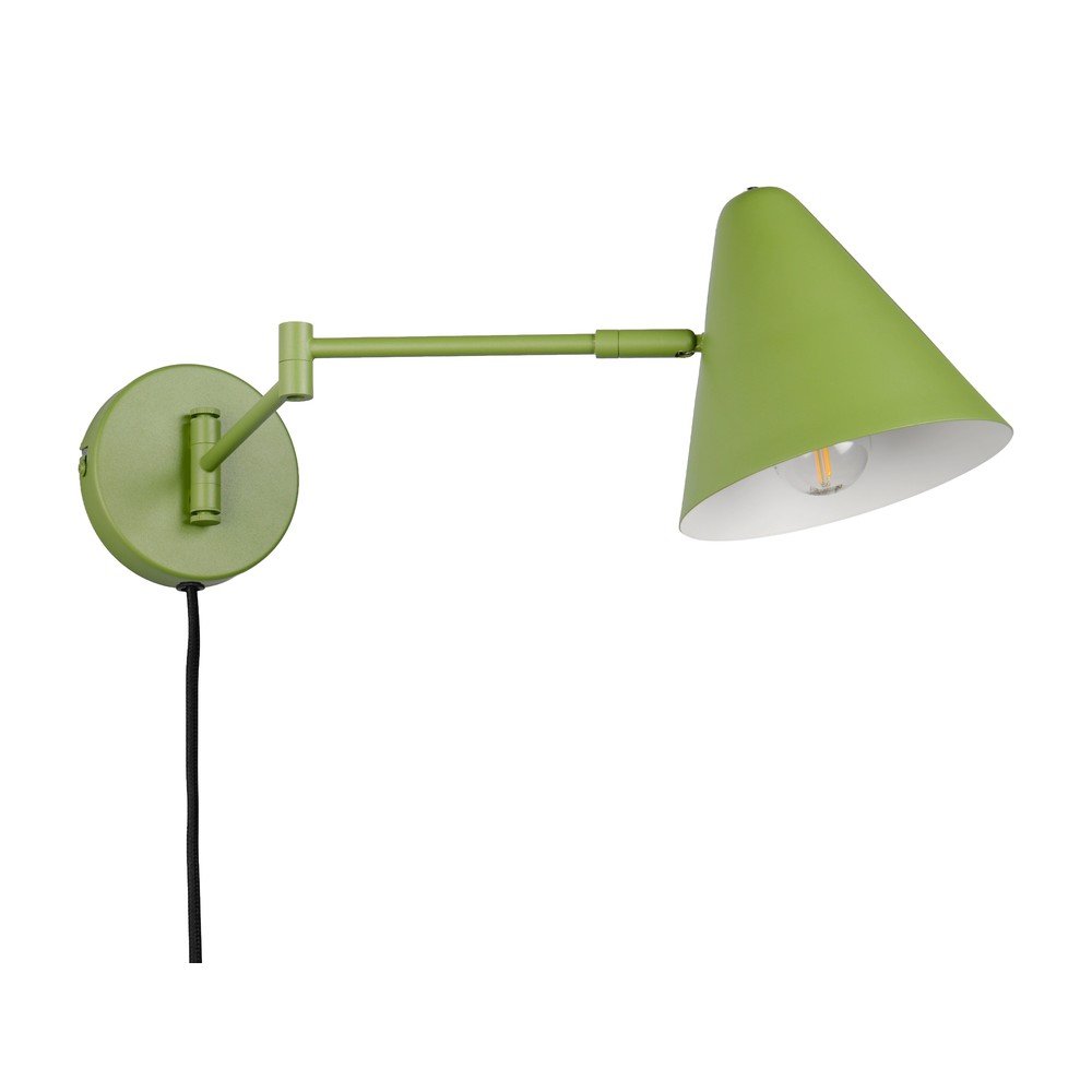 Zielony kinkiet z elastyczną konstrukcją do kontaktu ø 15 cm Cosima – Trio