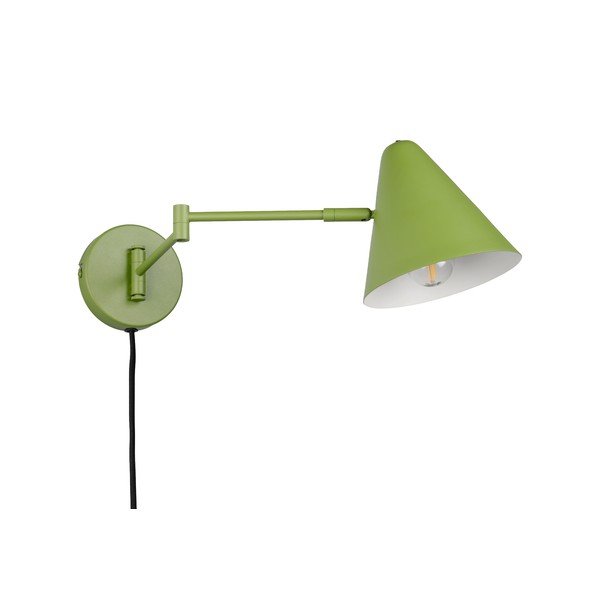 Zielony kinkiet z elastyczną konstrukcją do kontaktu ø 15 cm Cosima – Trio