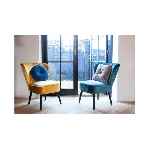 Niebieska poduszka bawełniana PT LIVING, ⌀ 45 cm-image-3
