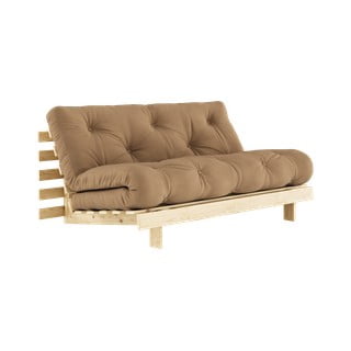 Brązowa rozkładana sofa 160 cm Roots – Karup Design