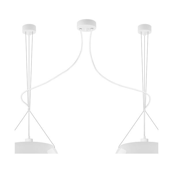 Biała podwójna błyszcząca lampa wisząca Sotto Luce MOMO-image-2