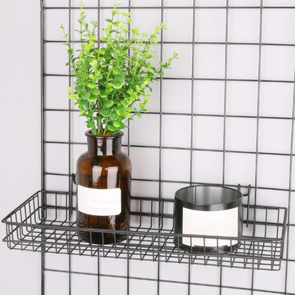 Czarny koszyk do przymocowania na kratce Reminder, dł. 40 cm-image-1