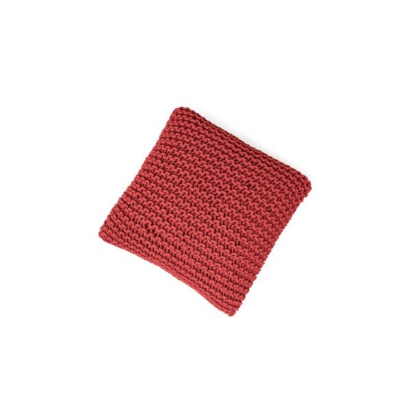 Czerwony pleciony puf Knit – Bonami Essentials-image-3