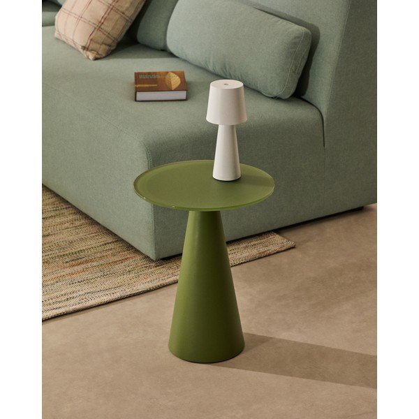 Okrągły stolik ze szklanym blatem ø 35 cm Wilshire – Kave Home-image-1