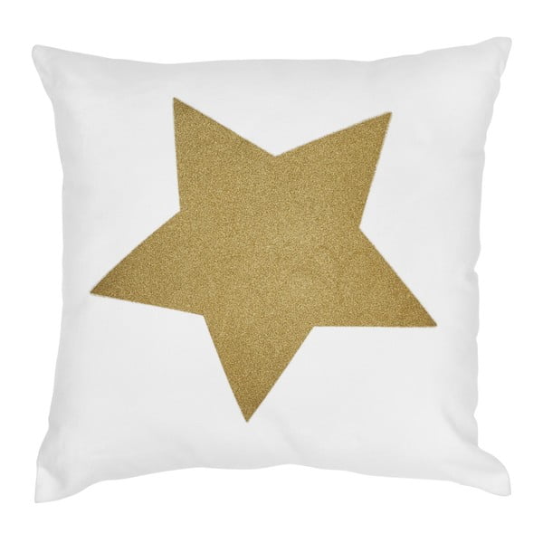 Poduszka Miss Étoile Gold Glitter Star, 50x50 cm