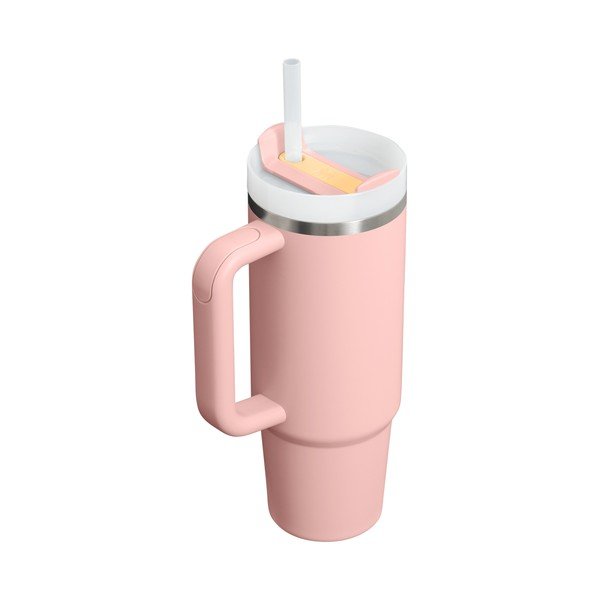 Brzoskwiniowy termos ze stali nierdzewnej ze słomką 890 ml Quencher H2.O FlowState™ Tumbler Peach Rose – Stanley-image-2